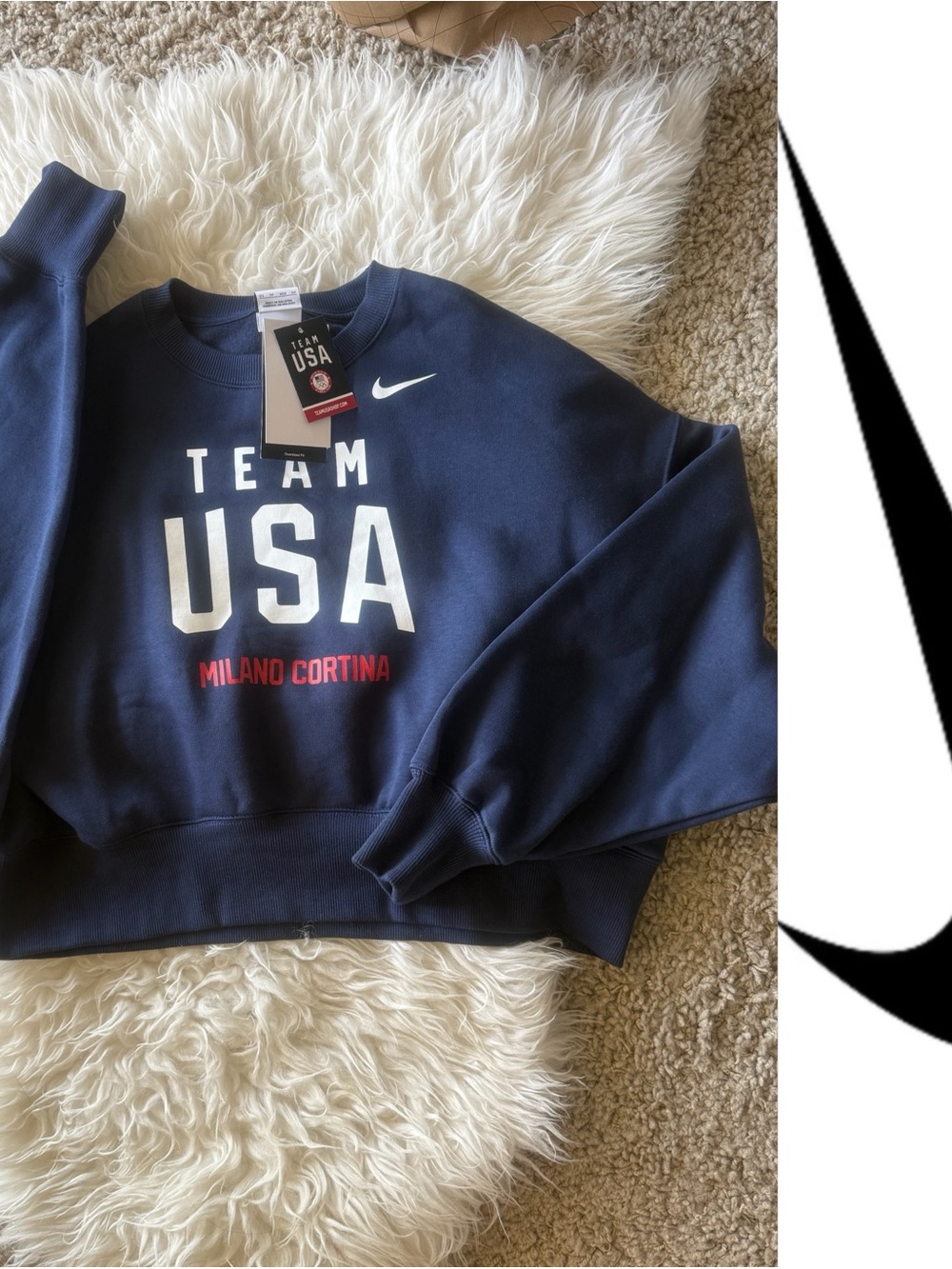 Nike Team USA Phoenix Fleece Oversized Crew Sweatshirt*NWT
